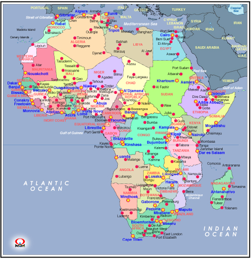 アフリカ地図 Map Of Africa