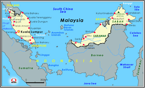 インドネシア地図 マレーシア地図