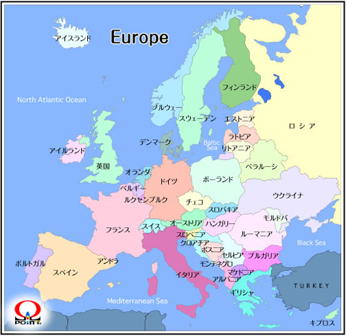 ヨーロッパ地図 無料 旅行情報 時刻 天気 国旗 Map Of Europe