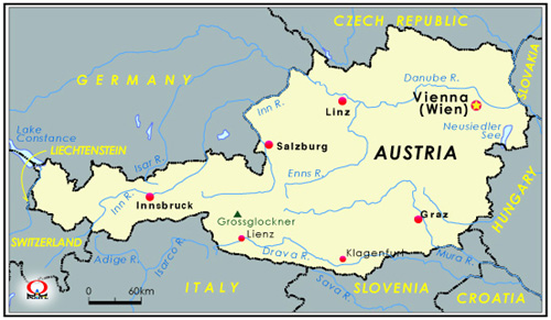 オーストリア地図