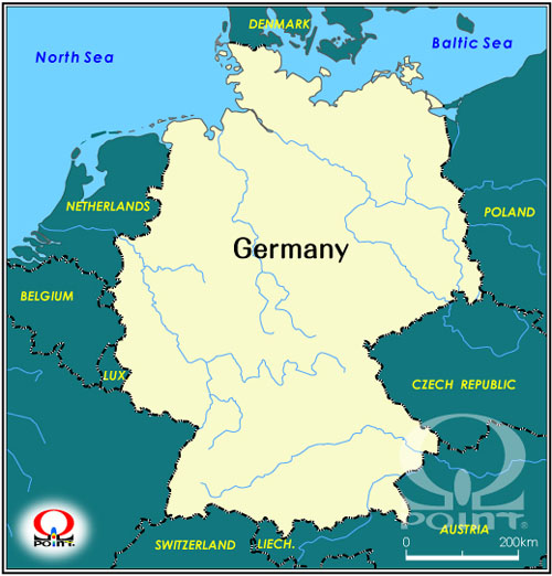 ドイツ白地図