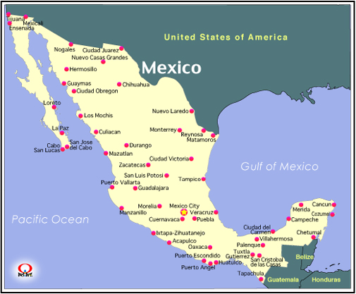 メキシコ地図